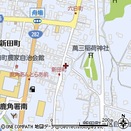 秋田県鹿角市花輪新田町30周辺の地図