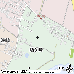 秋田県能代市坊ケ崎周辺の地図