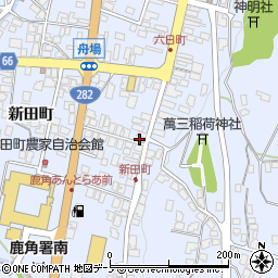 秋田県鹿角市花輪新田町22周辺の地図