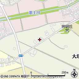 秋田県能代市大塚周辺の地図