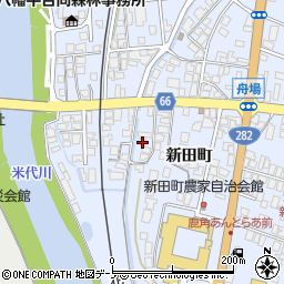 秋田県鹿角市花輪新田町1周辺の地図