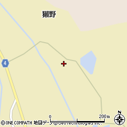 秋田県能代市扇田獺野73周辺の地図
