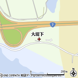 秋田県能代市鰄渕大堤下周辺の地図