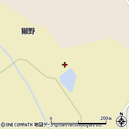秋田県能代市扇田獺野67周辺の地図