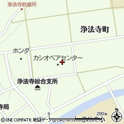 二戸市役所浄法寺総合支所　浄法寺カシオペア・センター周辺の地図