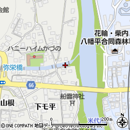 蟹沢橋周辺の地図