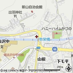 秋田県鹿角市尾去沢新山1-42周辺の地図