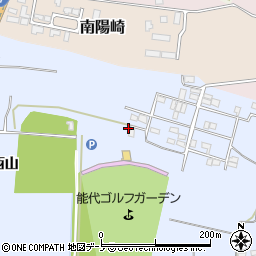 秋田県能代市河戸川西山周辺の地図