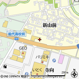 秋田県能代市新山前周辺の地図