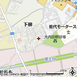 秋田県能代市下柳24周辺の地図