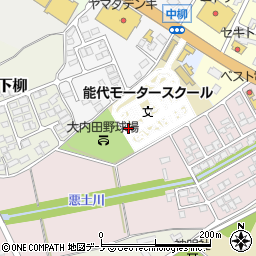 秋田県能代市下古川布周辺の地図