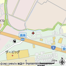 秋田県能代市高塙周辺の地図