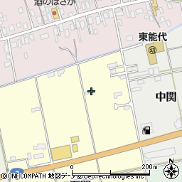 秋田県能代市下関周辺の地図