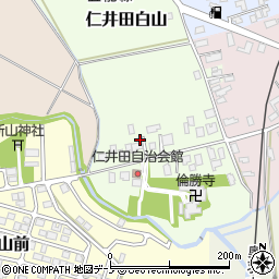 秋田県能代市仁井田白山37周辺の地図