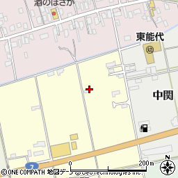 秋田県能代市下関周辺の地図