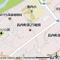 岩手県久慈市長内町第２５地割周辺の地図