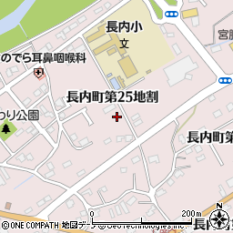 岩手県久慈市長内町（第２５地割）周辺の地図