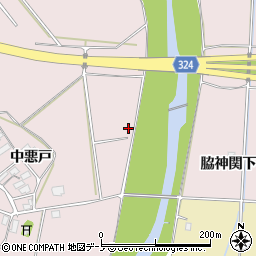 秋田県北秋田市中屋敷中悪戸59周辺の地図