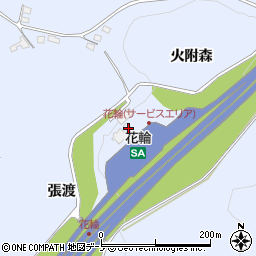 秋田県鹿角市花輪火附森65周辺の地図