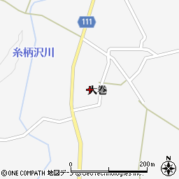 秋田県大館市比内町谷地中大巻周辺の地図