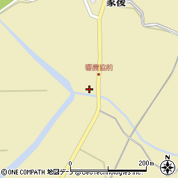 秋田県能代市二ツ井町仁鮒川原田周辺の地図