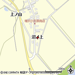 秋田県北秋田市増沢沼ノ上周辺の地図