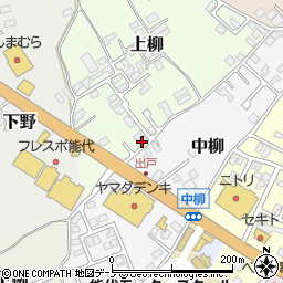 秋田県能代市上柳6-6周辺の地図