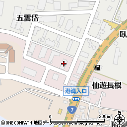 秋田県能代市卸町周辺の地図
