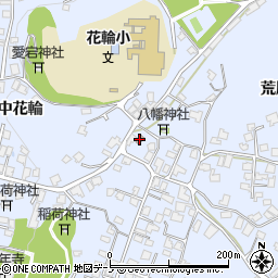 館盆坂自治会館中堰向部落会館周辺の地図
