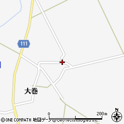秋田県大館市比内町谷地中（前谷地）周辺の地図