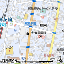 セブンイレブン鹿角花輪駅前店周辺の地図