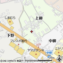 秋田県能代市上柳9-22周辺の地図