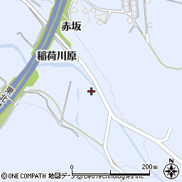 秋田県鹿角市花輪稲荷川原周辺の地図