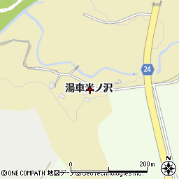 秋田県北秋田市脇神湯車米ノ沢周辺の地図