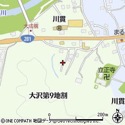 岩手県久慈市大沢第９地割周辺の地図