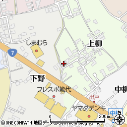 秋田県能代市上柳11周辺の地図