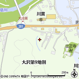 岩手県久慈市大沢周辺の地図