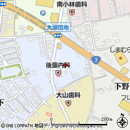 ローソン能代大瀬店周辺の地図