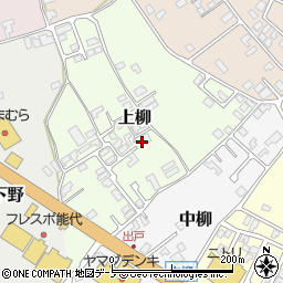 秋田県能代市上柳20-12周辺の地図