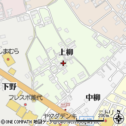 秋田県能代市上柳20-13周辺の地図