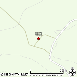 稲庭キャンプ場周辺の地図
