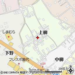 秋田県能代市上柳19-7周辺の地図