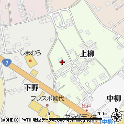 秋田県能代市上柳18-1周辺の地図