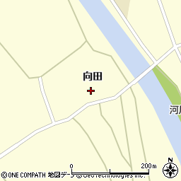 秋田県大館市比内町独鈷向田33-5周辺の地図
