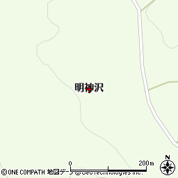 岩手県二戸市浄法寺町明神沢周辺の地図