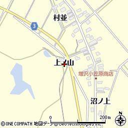 秋田県北秋田市増沢上ノ山周辺の地図