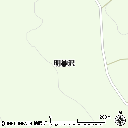 岩手県二戸市浄法寺町（明神沢）周辺の地図