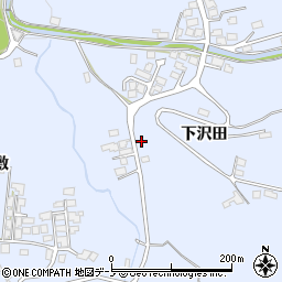 秋田県鹿角市花輪（下沢田）周辺の地図