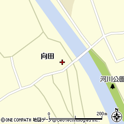 秋田県大館市比内町独鈷向田34-2周辺の地図
