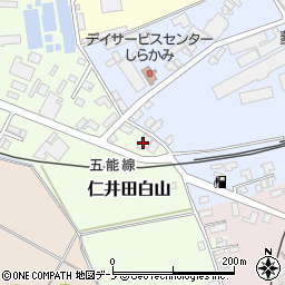 秋田県能代市仁井田白山113周辺の地図